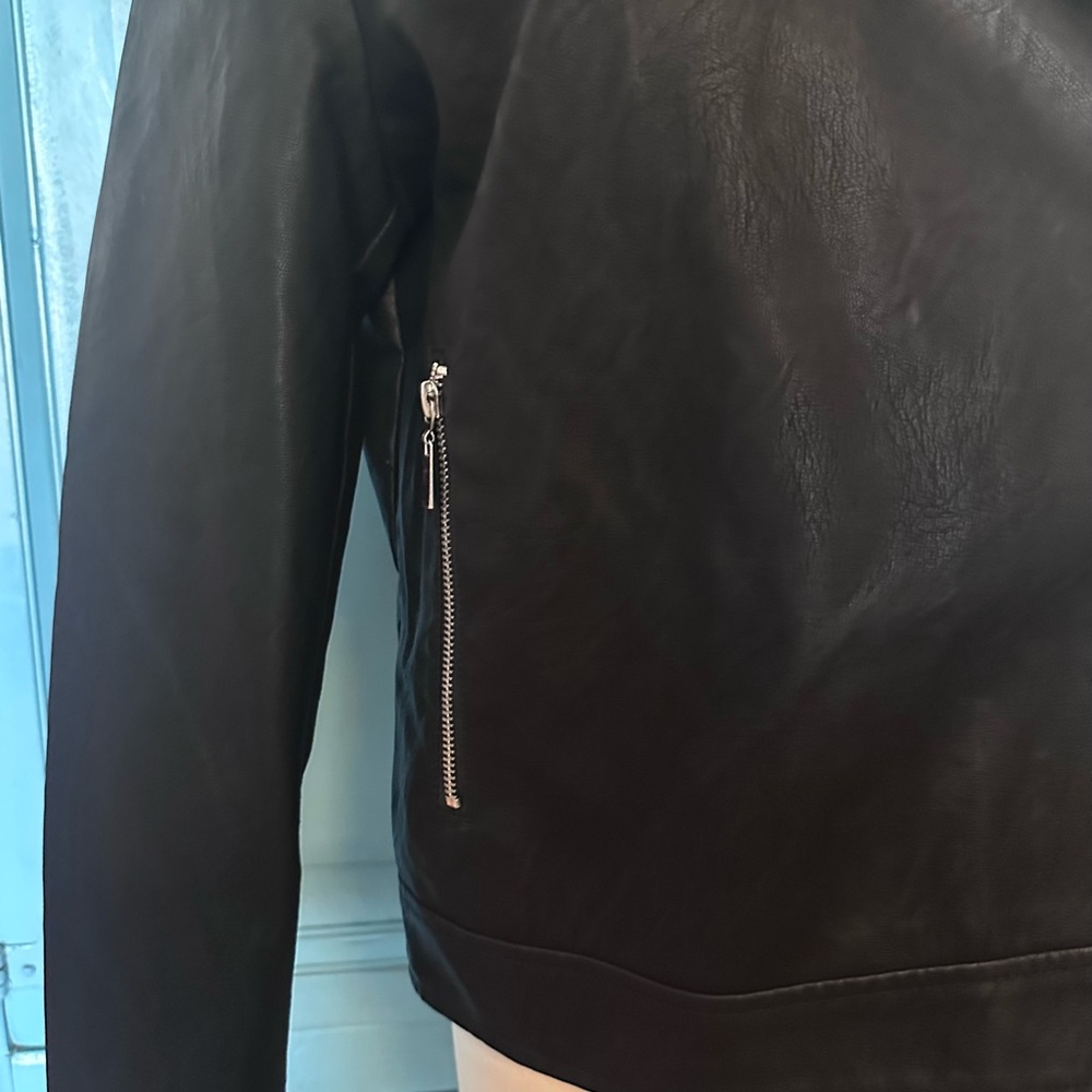 Baccini Black  Moto Jacket with Studded Detailing - Picture 3 of 7